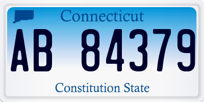 CT license plate AB84379