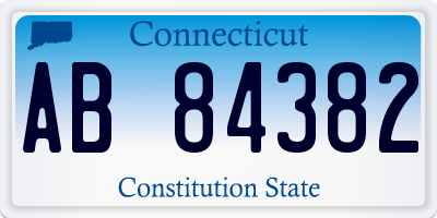 CT license plate AB84382