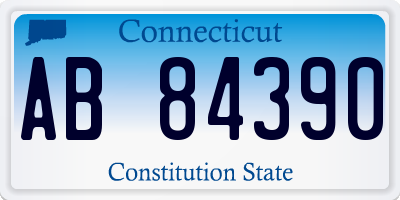 CT license plate AB84390