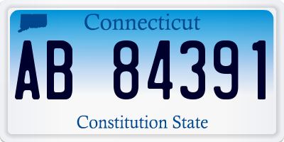 CT license plate AB84391