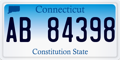 CT license plate AB84398