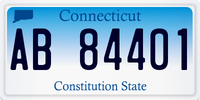 CT license plate AB84401
