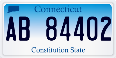 CT license plate AB84402