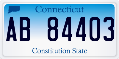 CT license plate AB84403