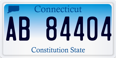 CT license plate AB84404