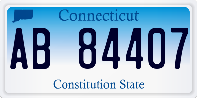 CT license plate AB84407