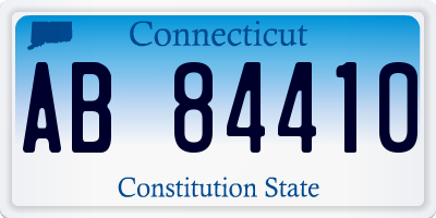 CT license plate AB84410