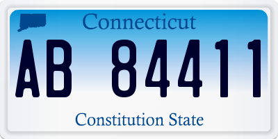 CT license plate AB84411