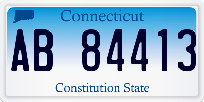 CT license plate AB84413