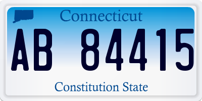 CT license plate AB84415