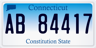 CT license plate AB84417