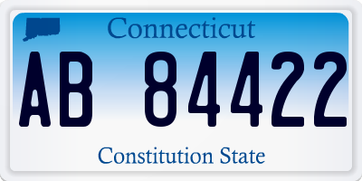 CT license plate AB84422