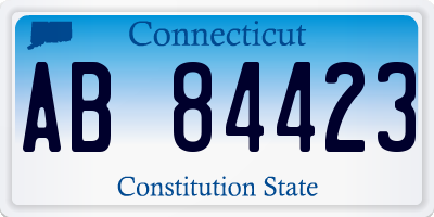 CT license plate AB84423