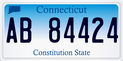 CT license plate AB84424