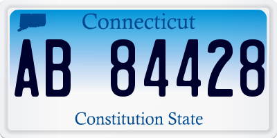 CT license plate AB84428
