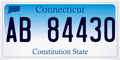 CT license plate AB84430