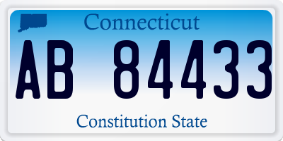 CT license plate AB84433