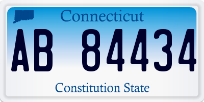 CT license plate AB84434