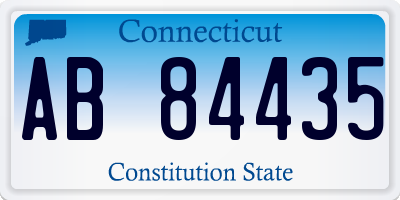 CT license plate AB84435