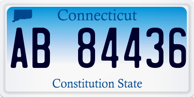 CT license plate AB84436