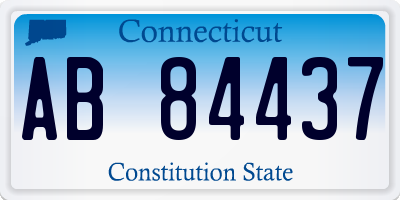 CT license plate AB84437