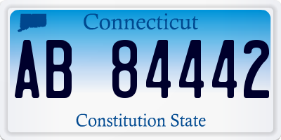CT license plate AB84442
