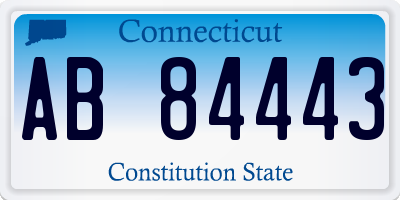 CT license plate AB84443