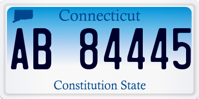 CT license plate AB84445