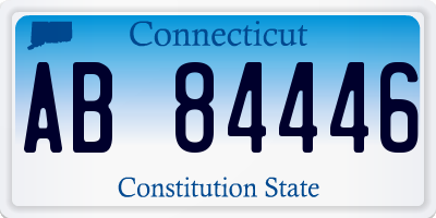 CT license plate AB84446