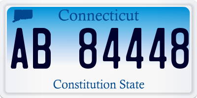 CT license plate AB84448