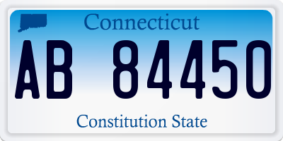 CT license plate AB84450