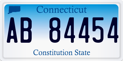 CT license plate AB84454