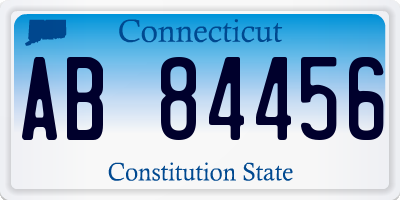 CT license plate AB84456