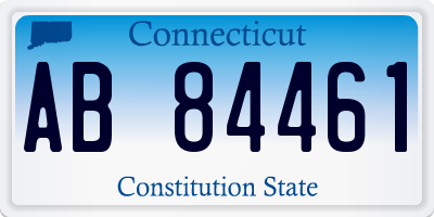 CT license plate AB84461