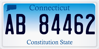 CT license plate AB84462