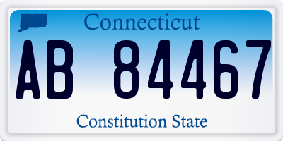 CT license plate AB84467