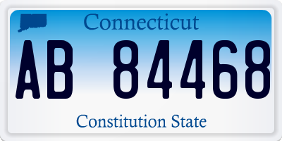 CT license plate AB84468