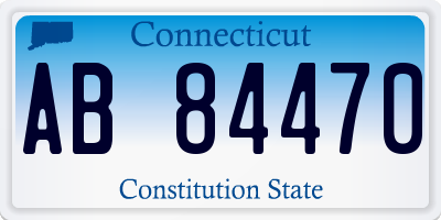 CT license plate AB84470