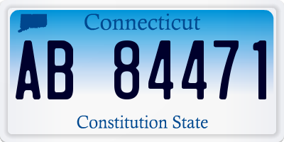 CT license plate AB84471