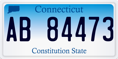 CT license plate AB84473