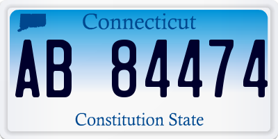 CT license plate AB84474