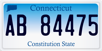 CT license plate AB84475
