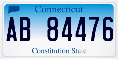CT license plate AB84476