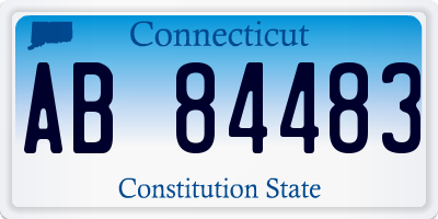 CT license plate AB84483
