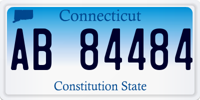 CT license plate AB84484