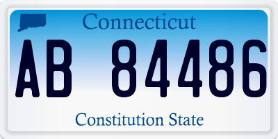 CT license plate AB84486