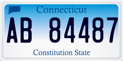 CT license plate AB84487