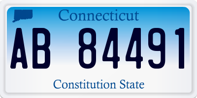 CT license plate AB84491