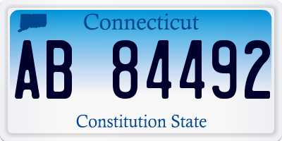 CT license plate AB84492