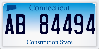 CT license plate AB84494